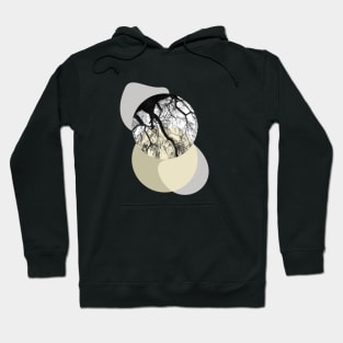 Tree silhouette with round shapes Hoodie